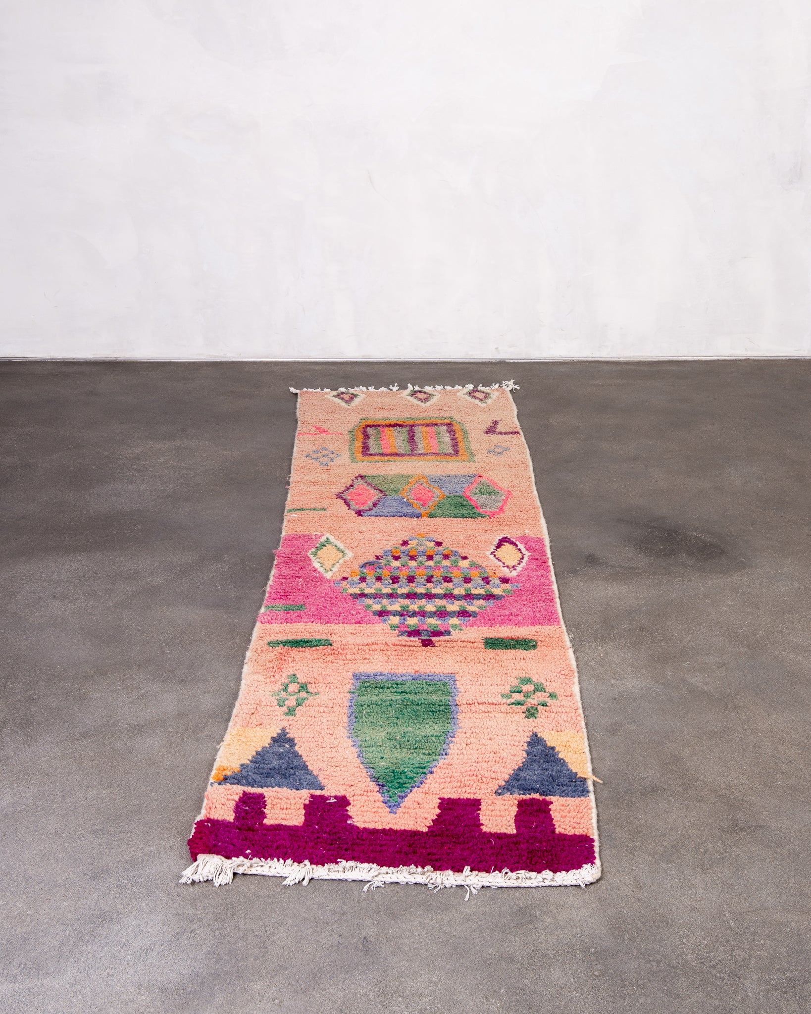 Modern designer handcrafted Berber rug from morocco Boujad with beautiful colors and patterns